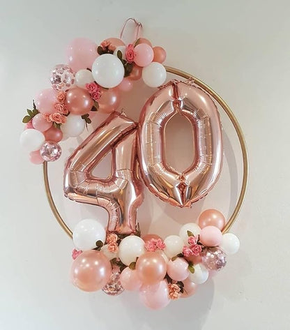 Number Balloons 40 Inch Rose Gold 3 Balloon - Image 2
