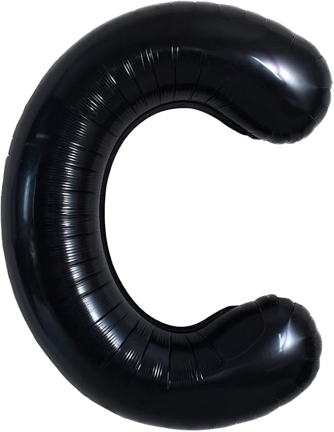 TONIFUL 40 Inch Large Black C Letter Balloon by TONIFUL