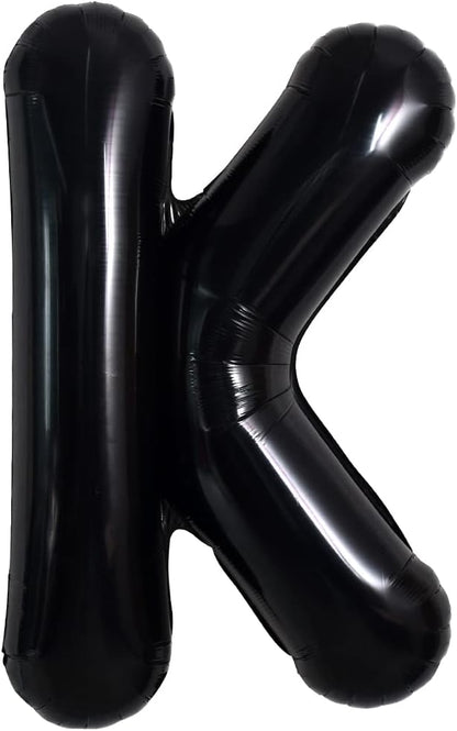 TONIFUL 40 Inch Black K Letter Jumbo Helium Balloons, Foil Mylar Big Alphabet by TONIFUL