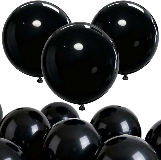 50 Pack Black Balloons 24 Inch Black Latex Party Balloon by ZWZLIULIAN