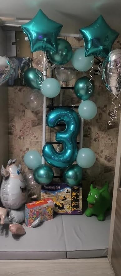 Nile Blue Number 3 Balloon 40 Inch - Image 2