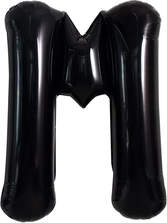 TONIFUL 40 Inch Large Black M Letter Balloon by TONIFUL