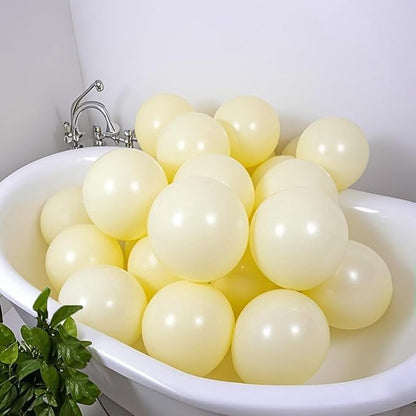 Pastel Yellow Balloons 145pcs Different Sizes 18 12 10 5 Inches Light Yellow - Image 5
