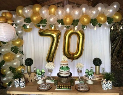Gold Number 4 Balloon 40 Inch, 4th Birthday Party Decorations Men Women | Foil - Image 3