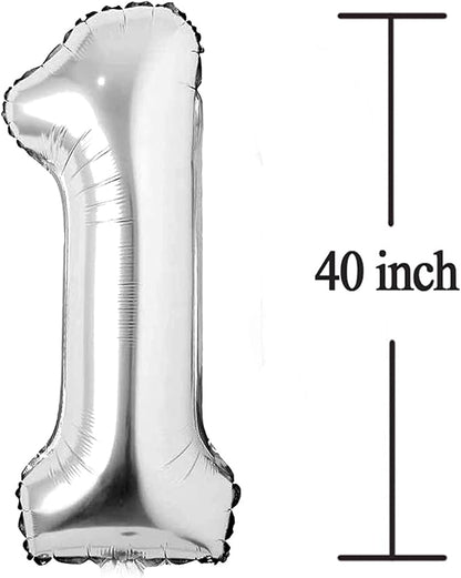 Silver 18 Number Balloons Big Giant Jumbo Large Number 18 Foil Mylar Balloons - Image 2