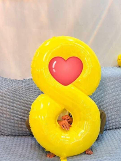 Yellow Number 7 Balloon 40 Inch, 7th Birthday Party Decorations Men Women | - Image 4
