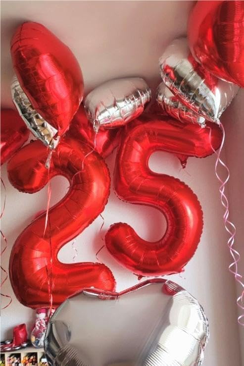 Red Number 5 Balloon 40 inch, Balloon numbers party supplies, deco photo shoot - Image 6