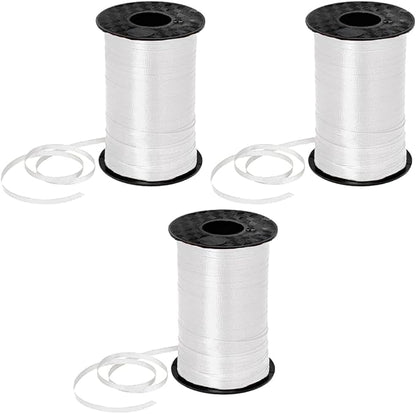 PMU 1500 Yards x 3/16in White Crimped Curling Ribbon String by PMU