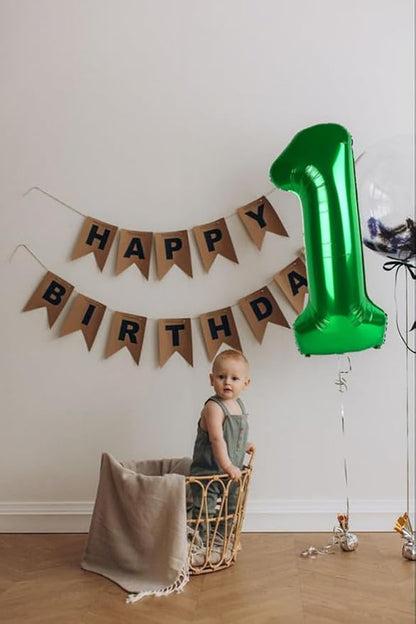 Number 2 Balloon Birthday Decorations, 40In Dark Green Balloons - Image 4