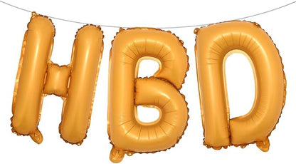 16 Inch HBD Balloons for Boho Birthday Party Decorations by RUIANSI