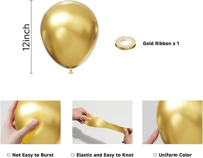 Gold Latex Balloons - Image 2