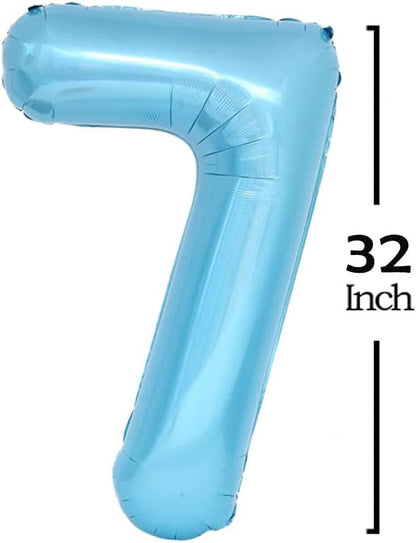 Light Blue 2027 Foil Number Balloons - Image 3