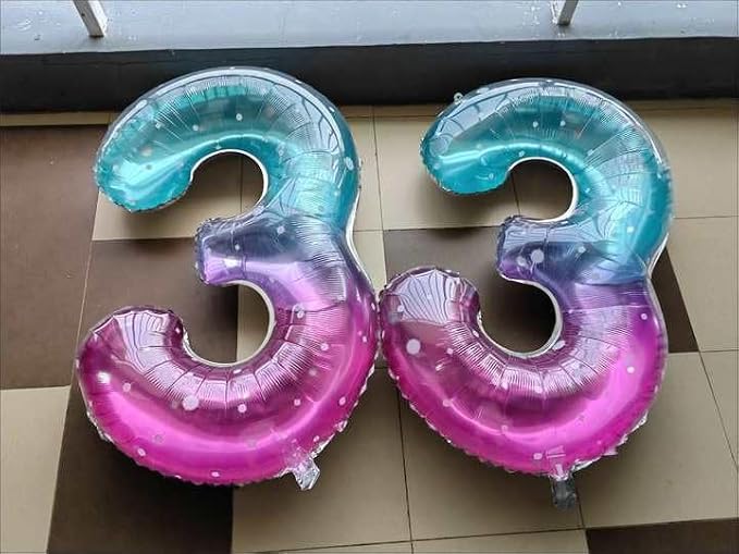 8 Balloon - Starry Sky Birthday Number Balloons, 40 Inch Party Decorations | - Image 8