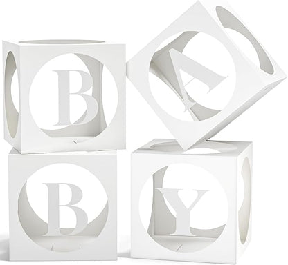RYDDOY Baby Boxes with Letters for Baby Shower, Baby Shower Decorations Blocks by RYDDOY