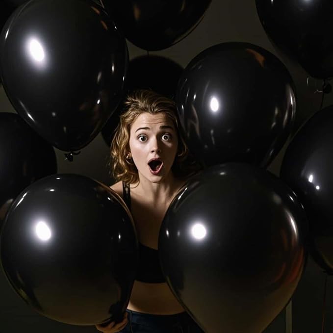 50 Pack Black Balloons 24 Inch Black Latex Party Balloon - Image 5