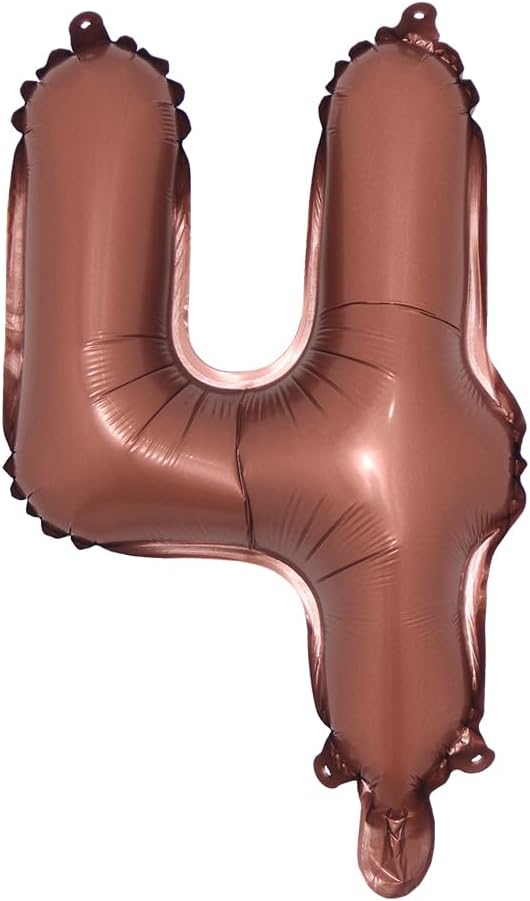 Chocolate Color Letter Number Foil balloons 1pc 16inch Alphabet Digital by RUIANSI
