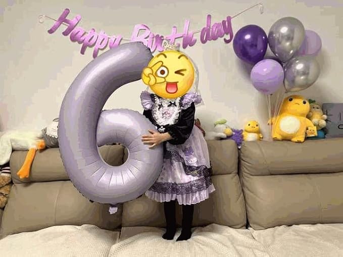 1 Balloon - Lilac Birthday Number Balloons, 40 Inch Decorations Men Women | - Image 2