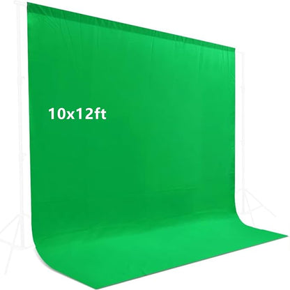 10X12ft Green Screen Backdrop for Photography, LCUIRC Chromakey Polyester by LCUIRC
