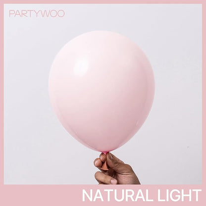 PartyWoo Pale Pink Balloons 100pcs Light Pastel Baby Pink Color | 12 Inch - Image 2