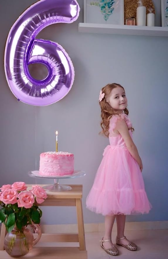 9 Balloon Numbers Party Decorations, 40In Purple Balloons - Image 2