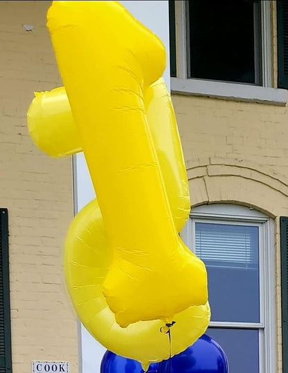 Number 0 Balloons 40 Inch Yellow - Image 3
