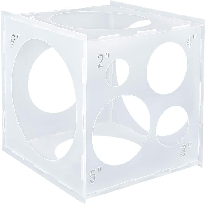 Auihiay 2-10 Inch Collapsible Plastic Balloon Sizer Box Cube, Balloon Sizer | by Auihiay