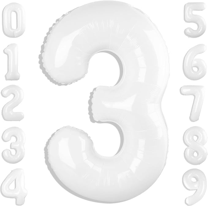 Number 3 Balloons 40 Inch 3 Balloon by Mluchee