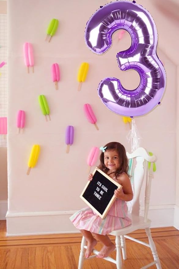 Number Balloons 30 Balloon 40 inch Purple - Image 3
