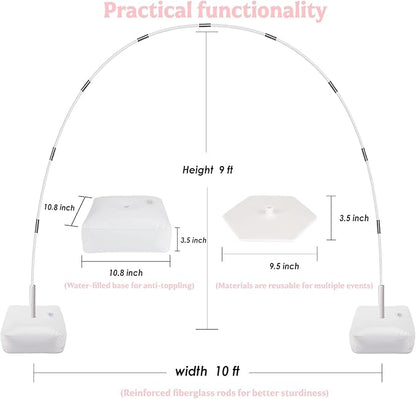 Balloon Arch Kit, 10FT Wide 9FT High Adjustable Balloon Arch Stand - Image 8