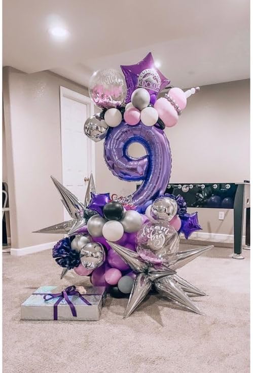 Purple Number 30 Balloon 40 Inch, 30th Birthday Decorations Men Women | Foil - Image 9
