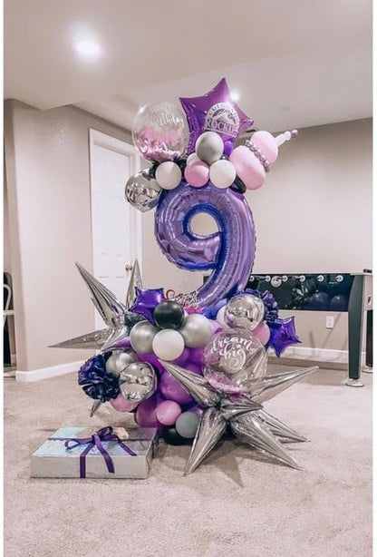 Purple Number 30 Balloon 40 Inch, 30th Birthday Decorations Men Women | Foil - Image 9