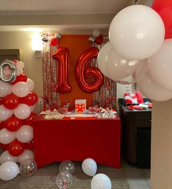 Red Number 6 Balloon 40 Inch, 6th Birthday Party Decorations Men Women | Foil - Image 8