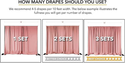 AK TRADING CO. 10 feet x 10 feet Polyester Backdrop Drapes Curtains Panels - Image 3