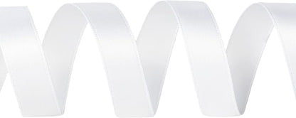 Ribbli Double Faced White Satin Ribbon, 1/2” x Continuous 25 Yards, Use - Image 2