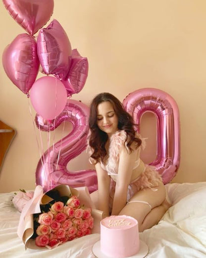 Pink Number 9 Balloon 40 inch, Balloon numbers party supplies, deco photo shoot - Image 7