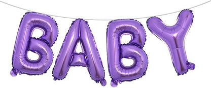 16 Inch Baby Letter Balloons Multicolor Foil Balloons BABY Balloons, Baby Shower by RUIANSI