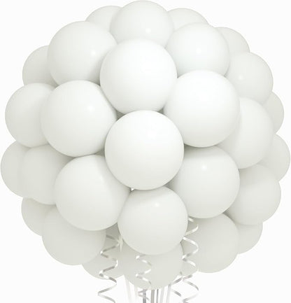 White Balloons Birthday Party Balloons by Unknown