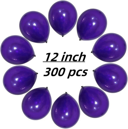 300 Pack Dark Purple Balloons 12 inch Dark Purple Latex Party Balloon Bulk - Image 2