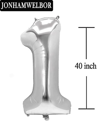 Jonhamwelbor 13 Balloon Numbers Silver Giant Jumbo Big Large Number 13 or 31 - Image 2