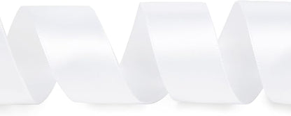 Ribbli Double Faced White Satin Ribbon, 1” x Continuous 25 Yards, Use - Image 2