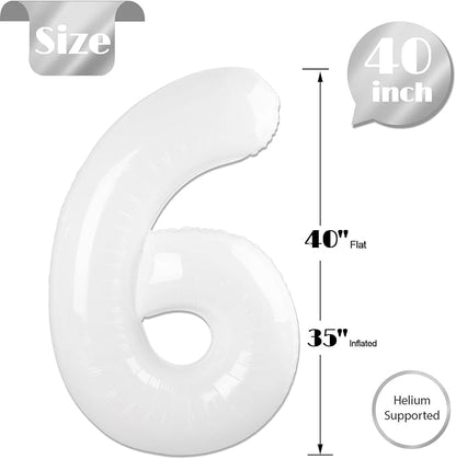 White 6 Balloon - Image 5