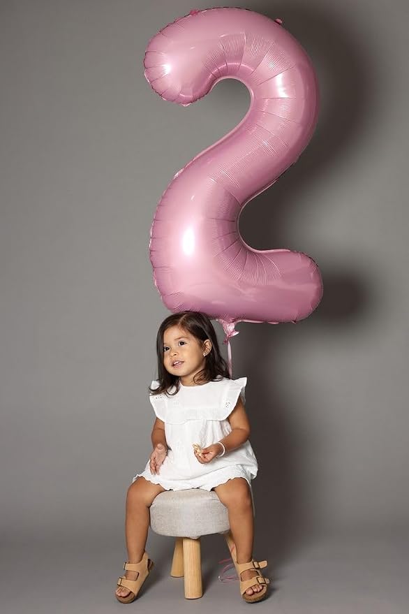 Number 6 Balloon 40 Inch Pearl Pink Balloon - Image 3