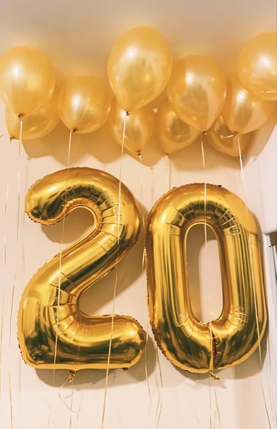 Numbers 19 Balloon 40Inch Gold Balloons - Image 2