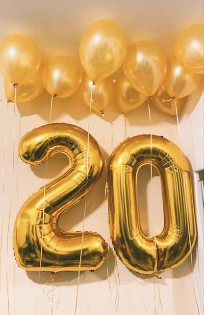 Numbers 19 Balloon 40Inch Gold Balloons - Image 2