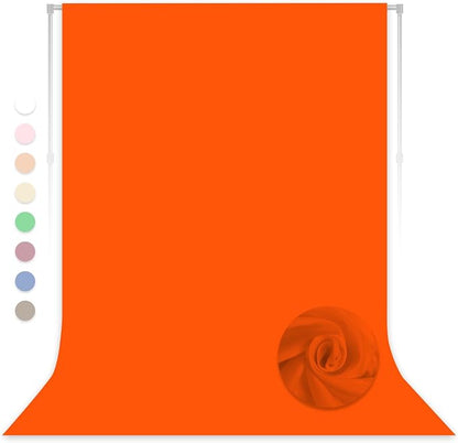 Orange Photography Backdrop for Photoshoot, 8x10 FT | Versatile Studio Photo by LYLYCTY