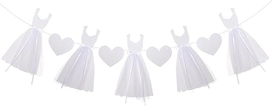 Charming Bridal Shower Decorations Glitter White Dress & Heart Bridal Shower by Unknown