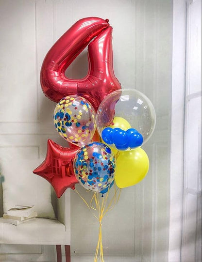 Red Number 0 Balloon 40 Inch - Image 7