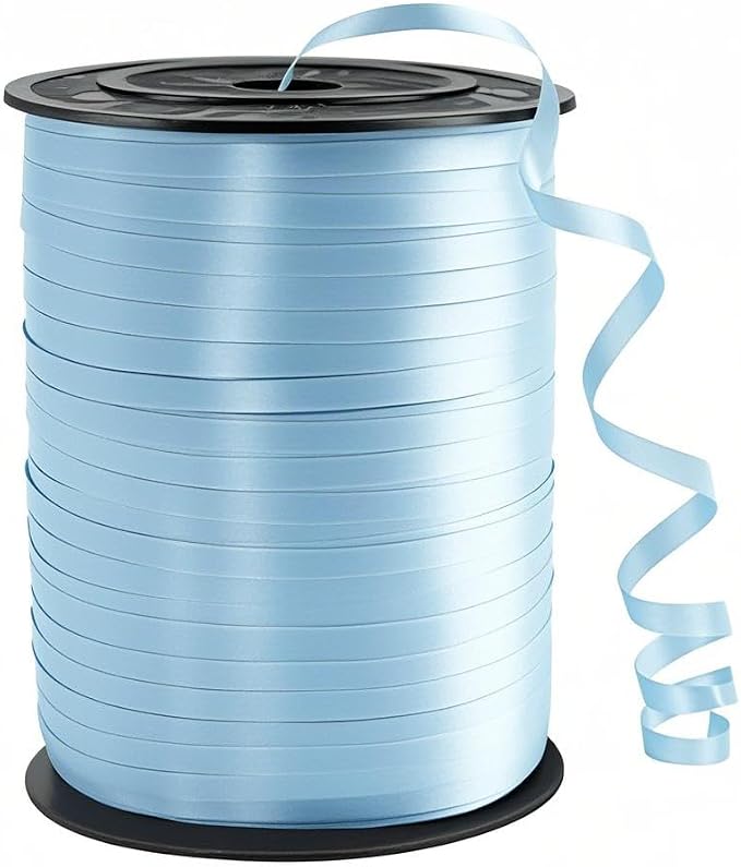 500 Yard Light Blue Ribbon, 1/5" Curling by WUYUEJXI