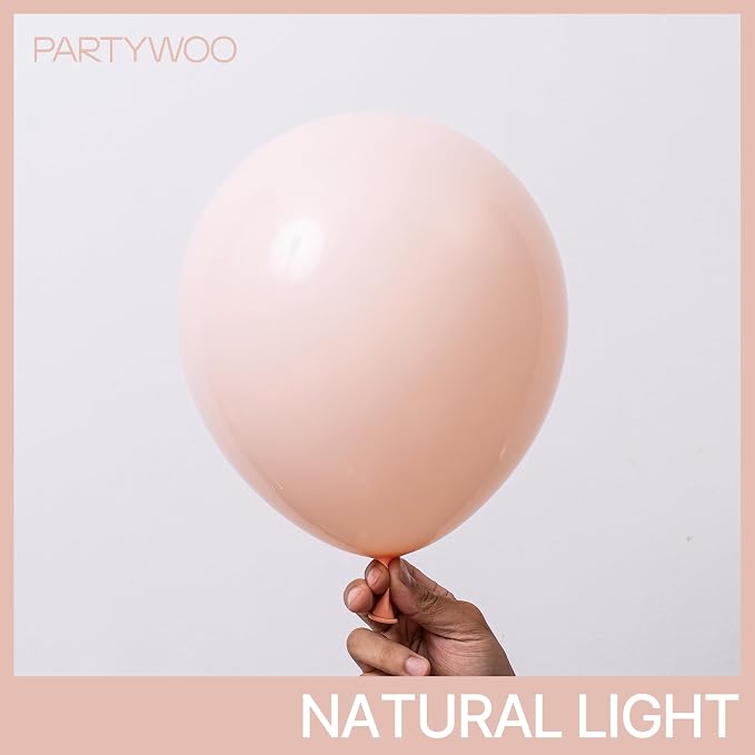PartyWoo Pastel Orange Balloons 100pcs Light Pale Orange Peach Color | - Image 2