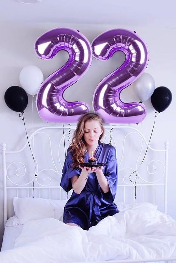 Number 2 Balloons 40 Inch for 2nd 22 Birthday Party Decorations, - Image 3